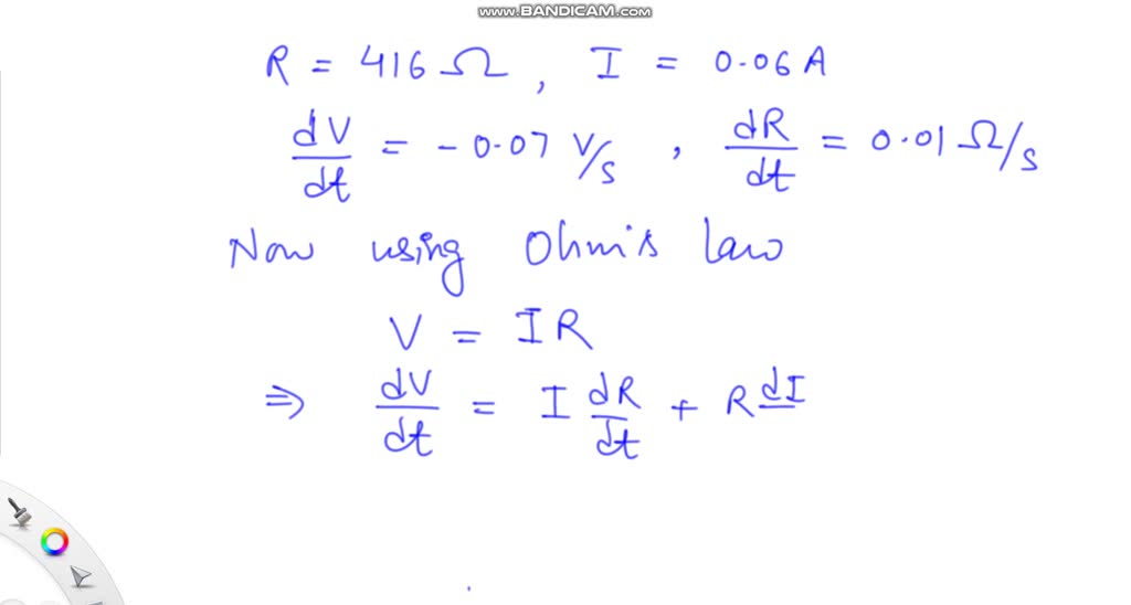 SOLVED The voltage V in a simple electrical circuit is slowly