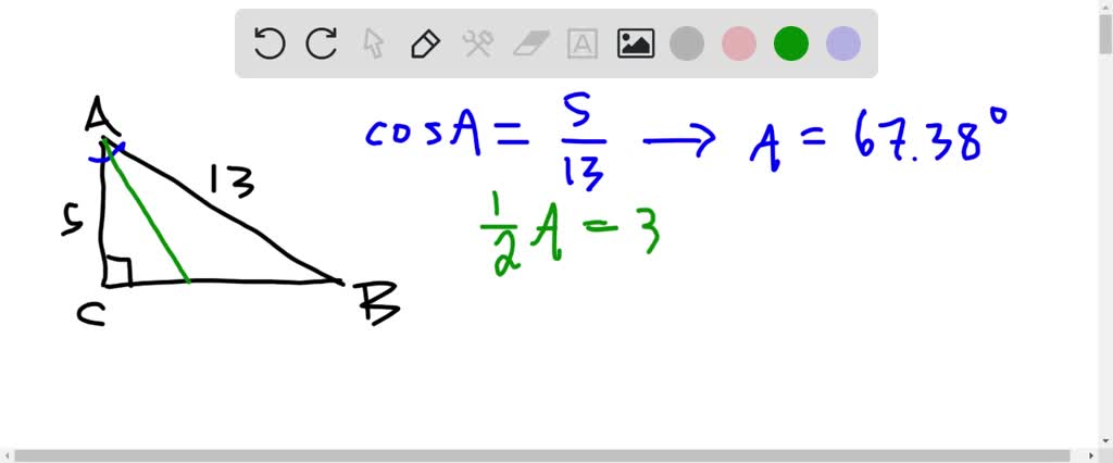 SOLVED: The hypotenuse of a right traingle ABC, line segment AC ...