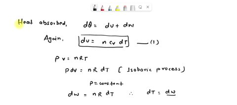 calculate-the-heat-q-produced-during-the-isobaric-cooling-process-of-ideal-gas-sample-with-adiabatic-coefficient-of-14-if-the-work-w-done-by-the-compression-is-16-j-a-q-56-j-b-q-72-j-c-q-12-19276