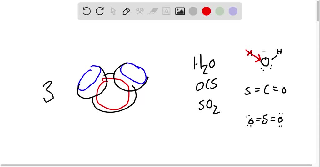 SOLVED: This sketch of a neutral molecule is shaded red or blue ...