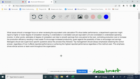 what-issues-should-a-manager-focus-on-when-reviewing-the-equivalent-units-calculationto-show-better-performance-a-department-supervisor-might-report-a-higher-or-lower-degree-of-completion-re-86919