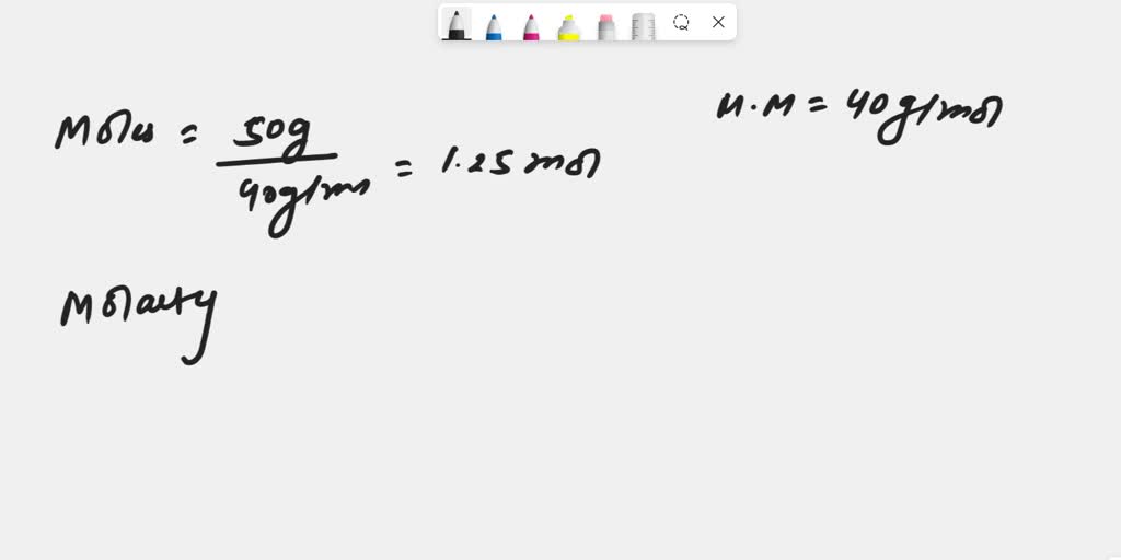 SOLVED: Calculate (a) the molarity of 50 wt% NaOH solution and (b) how