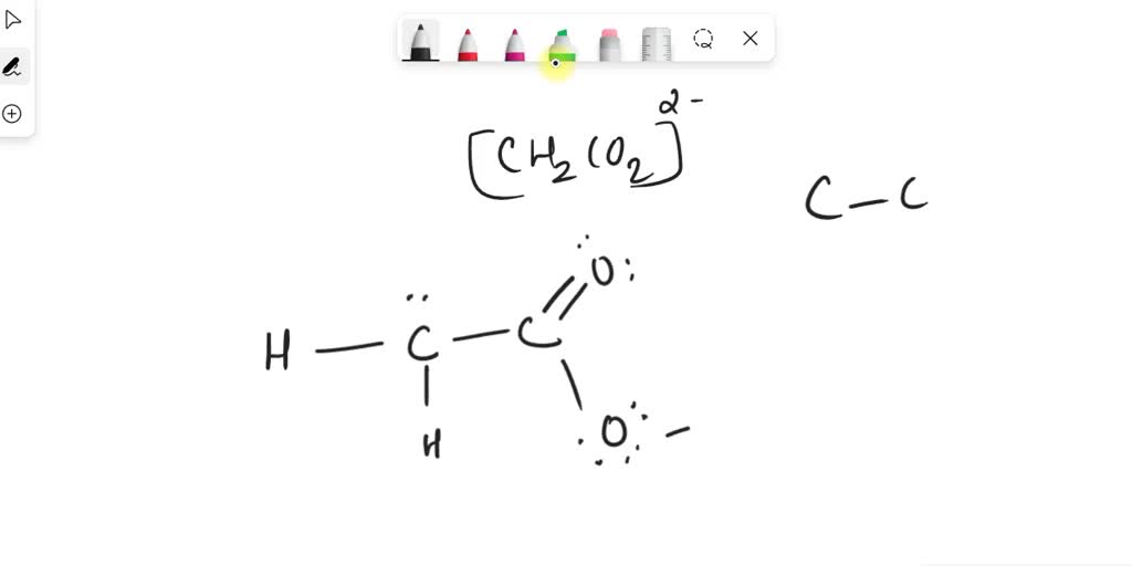 SOLVED: Consider the dianion [CH2CO2]2- (drawn below) formed by ...