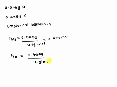 an-oxide-of-aluminum-contains-0545-g-of-al-and-0485-g-of-o-find-the-empirical-formula-for-the-oxide-79146