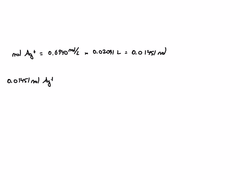 SOLVED: A solution contains silver ions (Ag+). A student adds excess ...