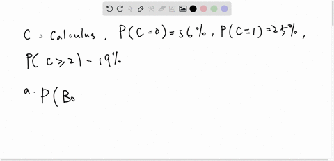 in-a-large-introductory-statistics-lecture-hall-the-professor-reports-that-56-of-the-students-enrolled-have-never-taken-a-calculus-course-25-have-taken-only-one-semester-of-calculus_-and-the-53757