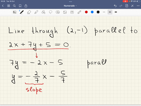 find-the-equation-of-the-line-that-passes-through-the-point-21-and-is-parallel-to-the-line-2x-7y-5-0-58564