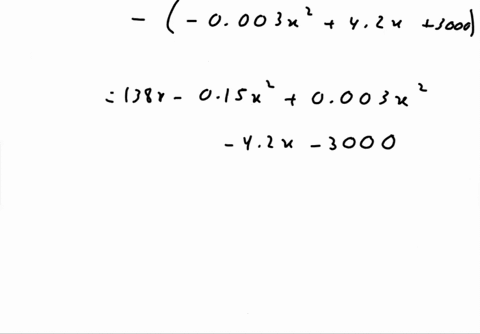 ithe-cost-function-for-producing-x-units-of-a-product-is-c-0003x-42x-3000-the-revenue-function-is-rx-138x-015x-determine-the-marginal-profit-for-the-sale-of-100-units-of-the-product-09091