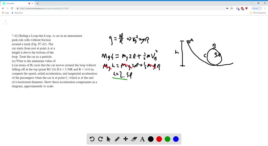 SOLVED A car in an amusement park ride rolls without friction around a