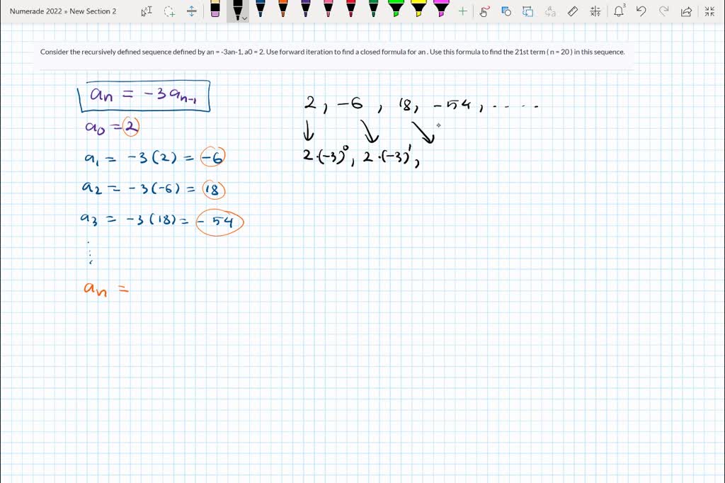 Solved Consider The Recursively Defined Sequence Defined By An 3an