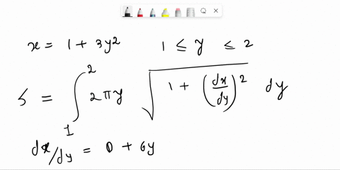 find-the-exact-area-of-the-surface-obtained-by-rotating-the-curve-about-the-x-axis-x-1-3y2-1-y-2-70082