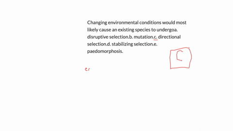 changing-environmental-conditions-would-most-likely-cause-an-existing-species-to-undergoa-disruptive-selectionb-mutationc-directional-selectiond-stabilizing-selectione-paedomorphosis