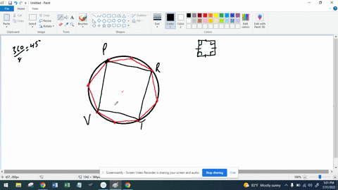 given-regular-octagon-inscribed-in-a-circle-such-that-the-vertices-of-the-octagon-labeled-in-order-are-pqrstuvw-use-a-statementlreason-prove_that-the-quadrilateral-prtv-is-a-square-b-constru-56033