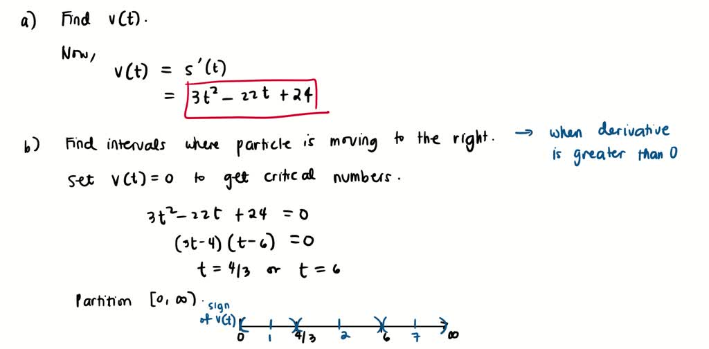 SOLVED: The function s(t) describes the motion of particle along line s ...