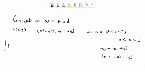 find-the-work-done-by-the-force-field-f-o-a-particle-moving-along-the-given-path-fxy-xl-y-ji-2xyj-rt-titj-0-t1-69465
