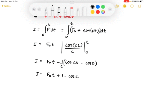 q2-particle-of-mass-m-subject-to-the-following-force-function-given-by-ffo-sin-ct-where-fo-and-are-positive-constants-and-the-particle-is-at-rest-at-x0-and-t0-a-find-the-impulse-of-the-force-34639