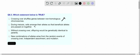 q65-which-statement-below-is-true-crossing-over-shuffles-genes-between-non-homologous-chromosomes-during-meiosis_-cells-arrange-their-alleles-so-that-beneficial-alleles-are-passed-on-togethe-93028