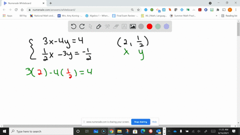verify-that-the-values-of-the-variables-listed-are-solutions-of-the-system-of-equations-beginaligned-leftbeginarrayl-3-x-4-y4-frac12-x-3-y-frac12-endarrayright-x2-yfrac12-left2-frac12right-endaligned