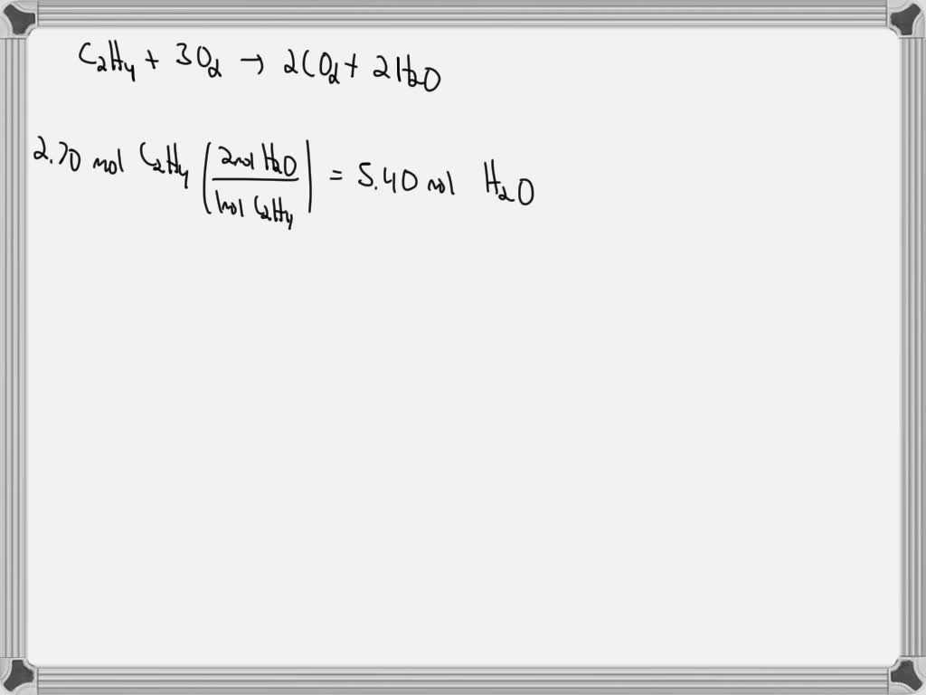 SOLVED: The equation for the complete combustion of ethene (C 2 H 4 ...