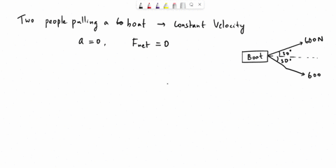 goone-3002-7300-600-n-2-two-people-are-pulling-a-boat-at-constant-speed-through-the-water-as-shown-above-each-exerts-a-force-of-600-n-directed-ata-309-angle-relative-to-the-forward-motion-of-15458