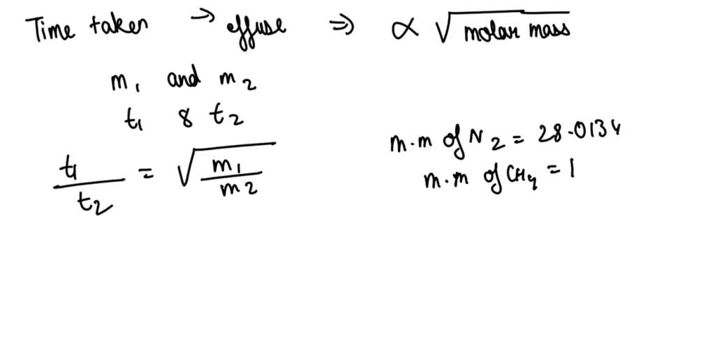 SOLVED: A sample of N2 gas (2.0 mmol) effused through a pinhole in 5.5 ...