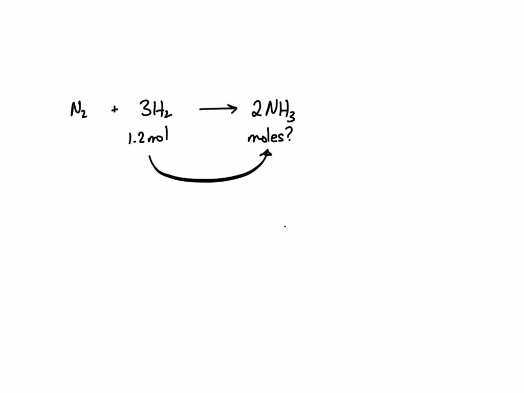 if 2.22 moles of ammonia (NH3) decomposes according to the reaction ...