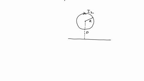 a-circular-loop-has-radius-r-and-carries-current-i2-in-a-clockwise-direction-fig-the-center-of-the-loop-is-a-distance-d-above-a-long-straight-wire-what-are-the-magnitude-and-direction-of-the-42179