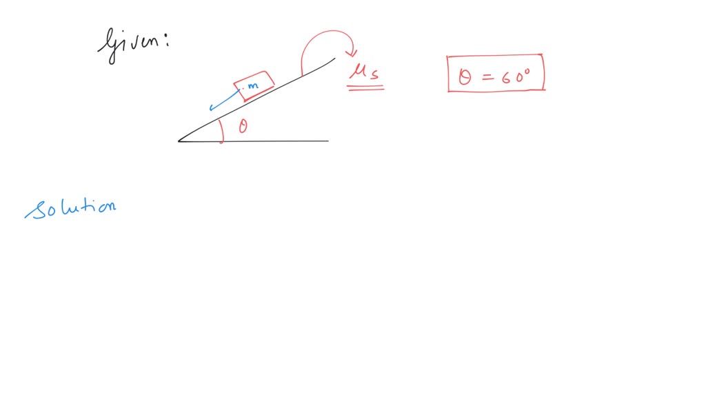 SOLVED A box is lying on an inclined plane what is the coefficient of
