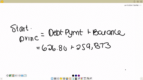 question-11-1-foint-consider-the-following-amortization-schedule-begintabularccccc-hline-payment-if-payment-interest-debt-payment-balance-hline-1-116734-54054-62680-25987320-hline-2-116734-53924-62810