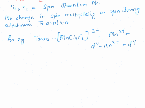 for-a-trans-mncl4f23-ion-in-a-d4h-environment-assume-a-3eg-ground-state-for-the-excited-electronic-configuration-of-t2g2eg2-what-are-the-possible-electronic-states-which-transitions-are-spin-94282