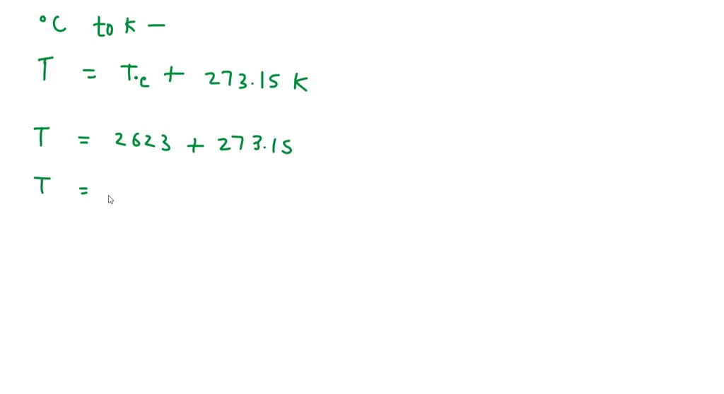 SOLVED: If the melting point of molybdenum metal is 2623∘C, what is its ...