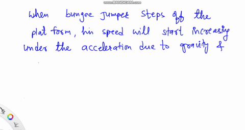 a-bungee-jumper-has-an-elastic-cord-attached-to-her-feet-the-cord-whose-unstretched-length-is-nine-meters-behaves-just-like-a-spring-and-is-attached-at-the-other-end-to-the-top-of-a-platform-39605