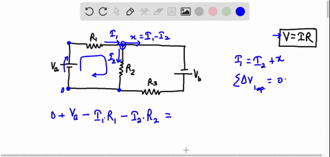 circuit-is-constructed-using-two-batteries-and-three-resistors-what-is-the-current-i2-through-resistor-rz-find-an-expression-for-iz-in-terms-of-va-vb-r1-rz-and-ry-take-the-positive-direction-45122