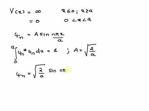 an-electron-of-mass-m-is-confined-to-an-infinitely-deep-square-well-potential-vx-0-x-0x-2a-vx-0-0-x-a-the-eigenfunction-labeled-by-the-quantum-number-n-are-nnx-wn-a-sin-the-energy-eigenvalue-88543