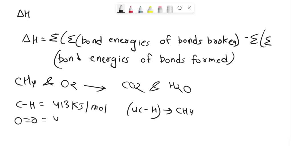 SOLVED Calculate the heat of reaction Î”H for the following reaction