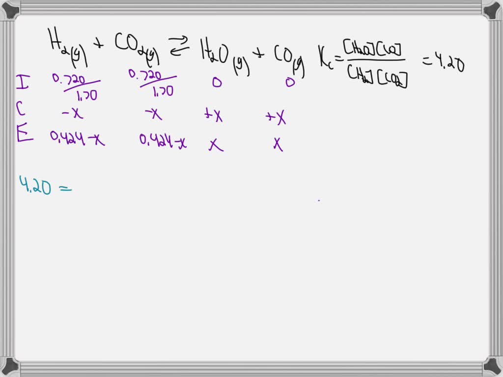 Solved: 4) The Equilibrium Constant Kc For The Reaction H2(g) + Co2(g 