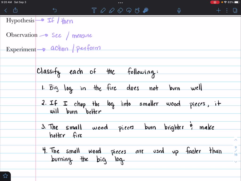SOLVED Classify each of the following as an observation (O), a