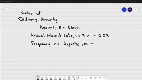 find-the-value-of-the-ordinary-annuity-at-the-end-of-the-indicated-time-period-the-payment-r-frequency-of-deposits-m-which-is-the-same-as-the-frequency-of-compounding-annual-interest-rate-r-and-time-5