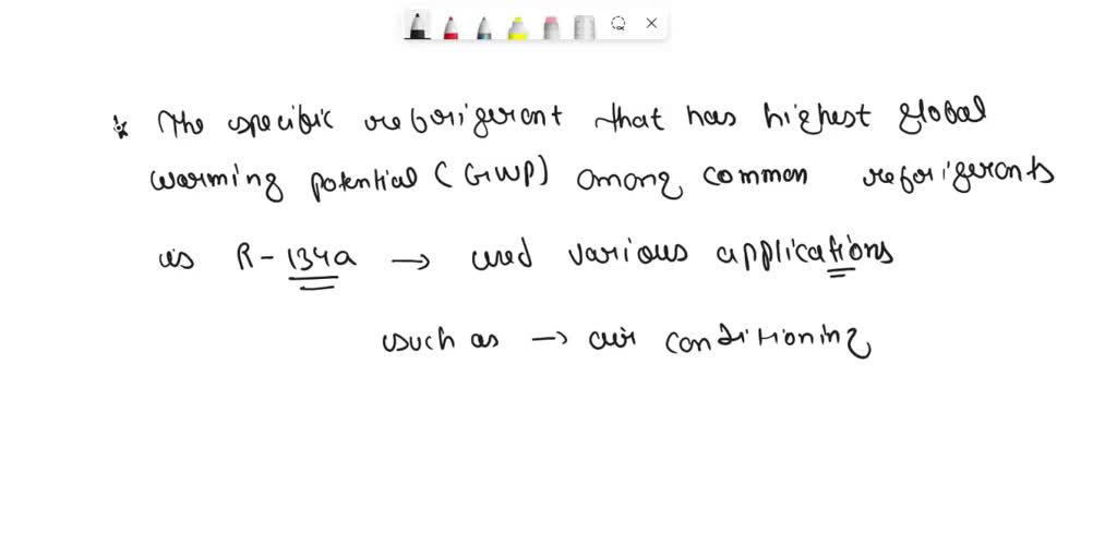 SOLVED Which specific refrigerant has the highest global warming