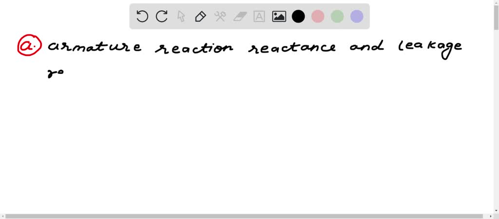 VIDEO solution: 'The synchronous reactance of an alternator represents ...
