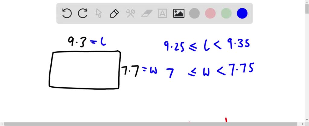 Lower Bound Rectangle SOLVED: 'So how to solve this can anyone show me the steps The length ...