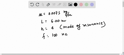 110-string-with-linear-mass-density-of-00075-kgl-m-and-length-of-600-m-is-set-into-the-n-4-mode-of-resonance-by-driving-with-a-frequency-of-10000-hz-what-is-the-tension-in-the-string-63655