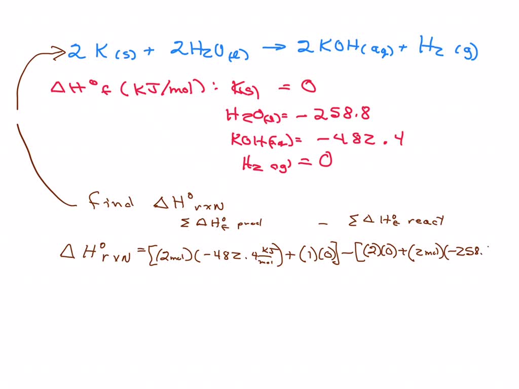 SOLVED: Using the provided table, determine the molar enthalpy (in kJ ...