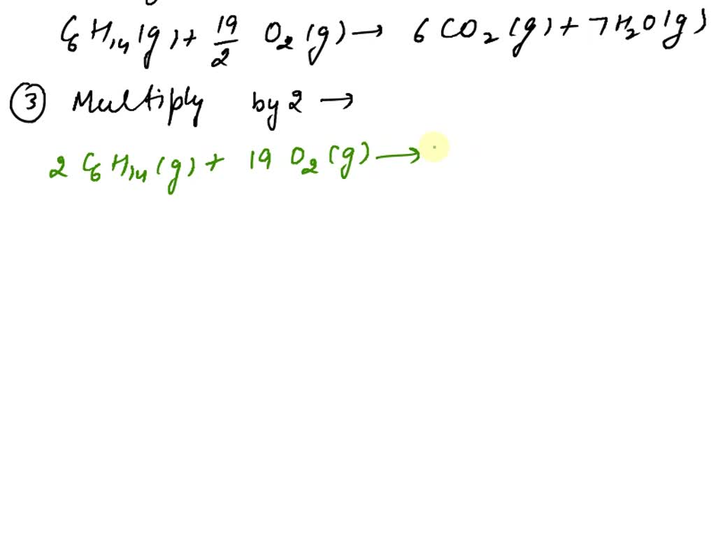 SOLVED: Balance the following equation: C6H14(g) + O2(g) → CO2(g) + H2O ...