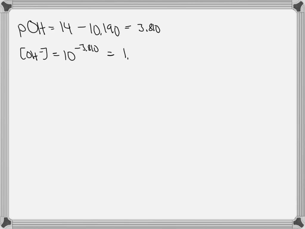 SOLVED (1) What is the pOH of a 0.002 M solution of sodium hydroxide