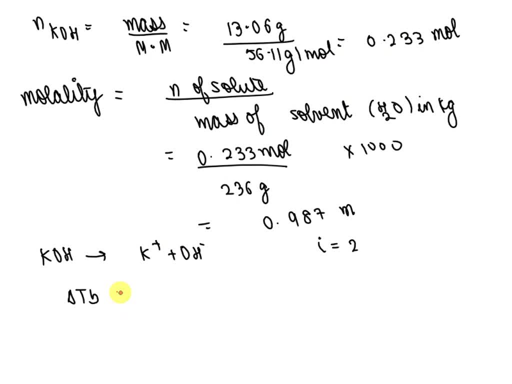 SOLVED The normal boiling point of water, H2O, is 100.00 °C, and its