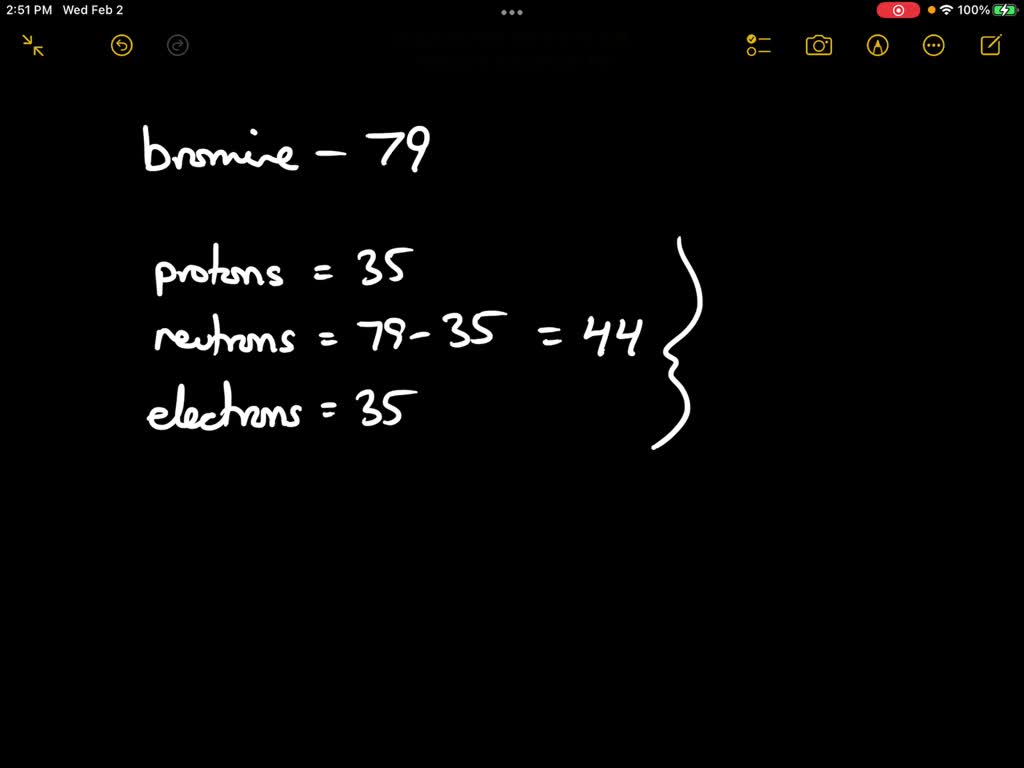 SOLVED 'A bromine atom has an atomic number of 35 and an atomic mass
