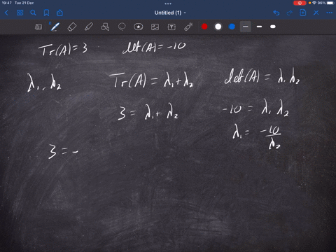 let-a-be-a-2x2-matrix-with-trace-3-ad-determinant-10-find-the-eigenvalues-of-a-points-tr-a-det-a-2-and-5-2-and-4-2-and-4-2-and-5-20642