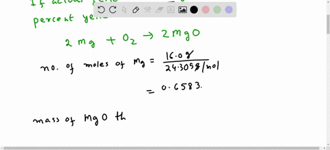 if-1600-g-of-magnesium-are-reacted-with-excess-oxygen-what-is-the-theoretical-yield-of-magnesium-oxide-if-the-actual-yield-is-2233-g-what-is-the-percent-yield-2mg-o2-a-2-mgo-45392
