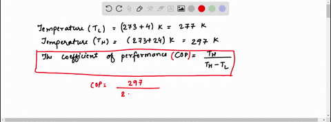 what-is-the-coefficient-of-performance-of-an-ideal-heat-pump-that-extracts-heat-from-40-c-air-outside-and-deposits-heat-inside-a-house-at-24-c-if-this-heat-pump-operates-on-1300-w-of-electrical-power-